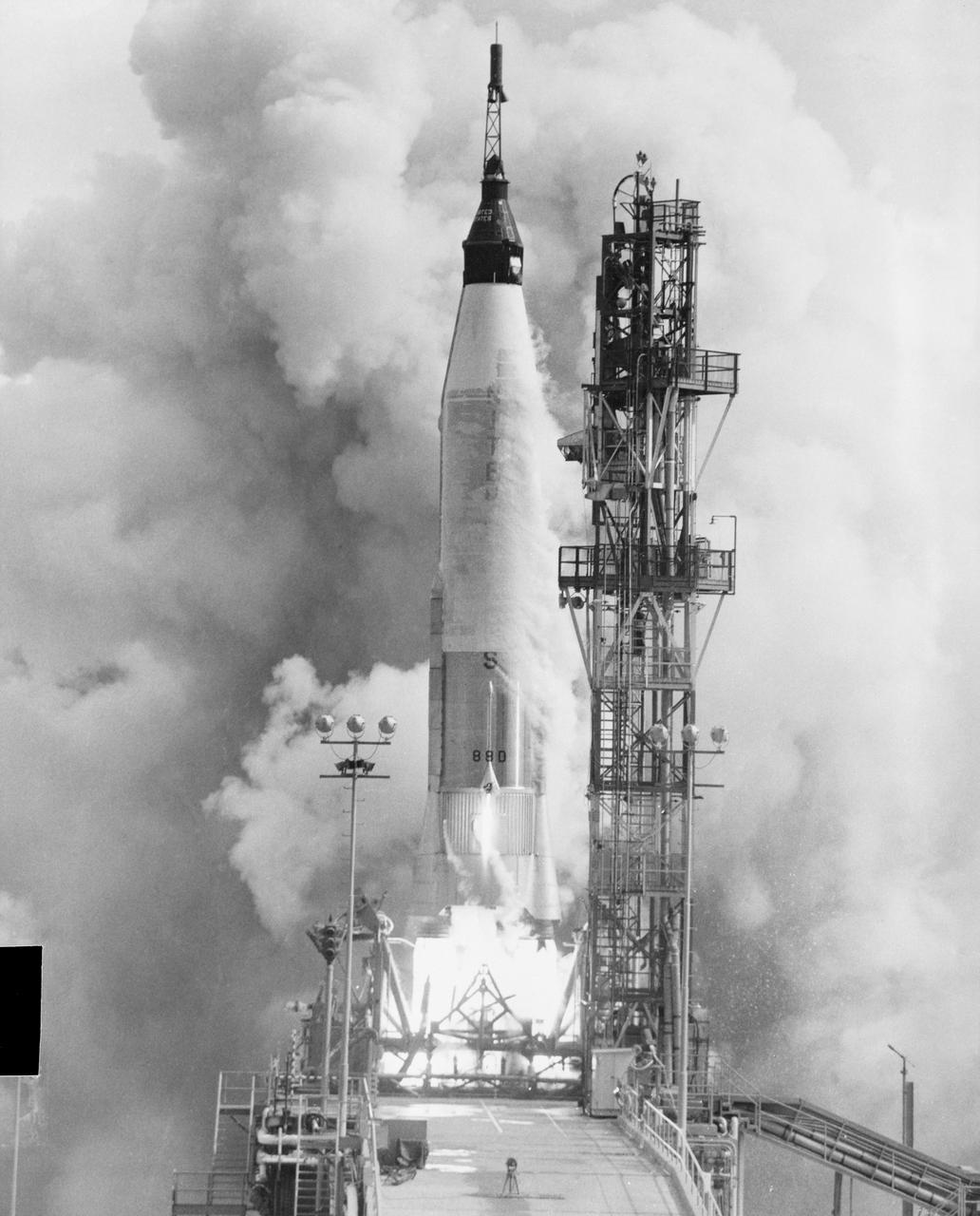 Atlas 88-D lifting off on the Mercury-Atlas 4 mission