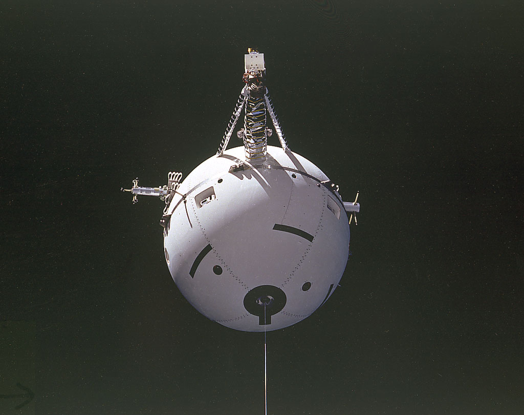 Tethered Satellite System-1 during STS-46